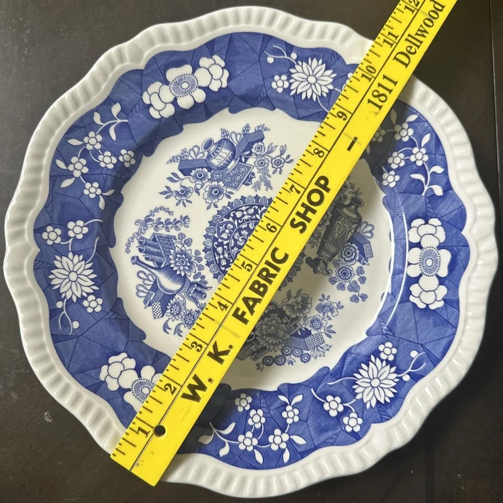 Vintage The Spode Blue Room Regency Series Trophies Plate Made in England 11